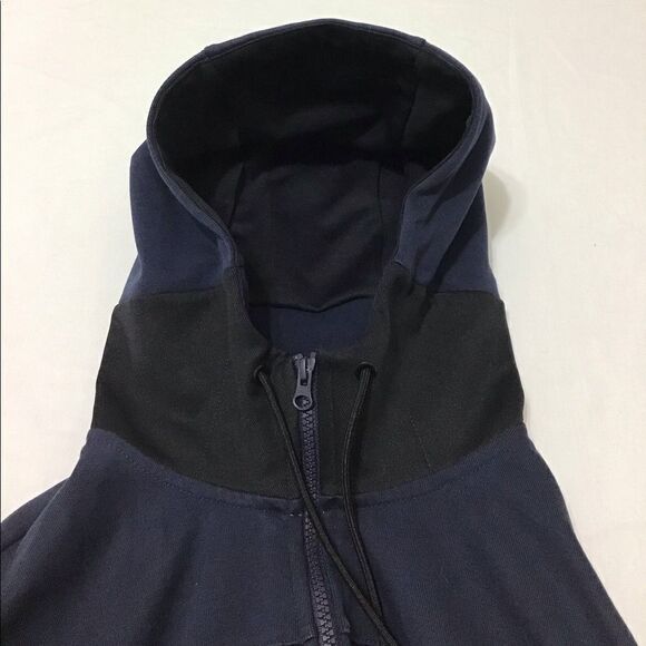 Nike Blue & Black Full Zip Hoodie Long Back Hem Jacket Good Condition Size XL - Picture 6 of 11